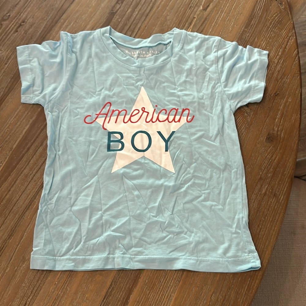 Elizabeth and Faith American Boy Tee